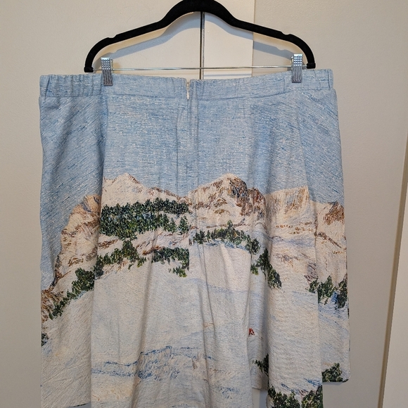 Corey Lynn Calter Blue and Green A-Line Skirt - Picture 10 of 13